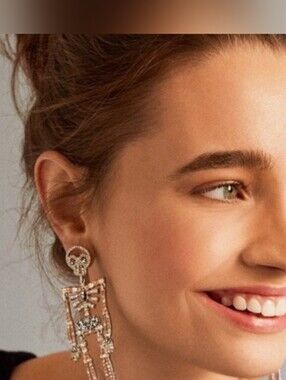Baublebar skeleton bling drop earrings